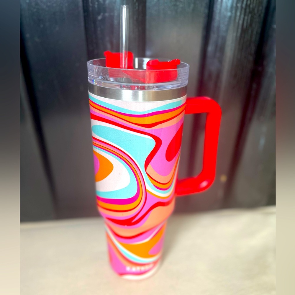 KATY DID Retro Swirl Tumbler, extra large